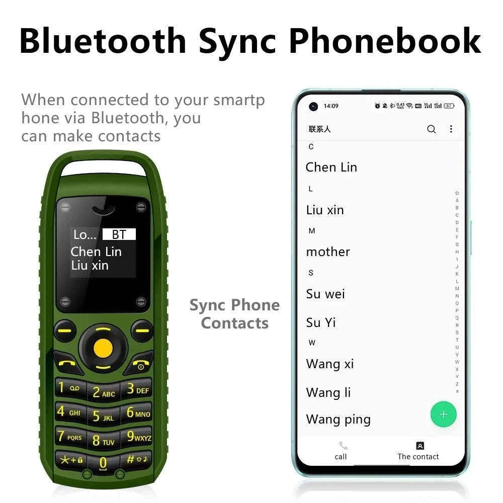SERVO B25 Mini Mobile Phone for Simple Calls and Travel-green