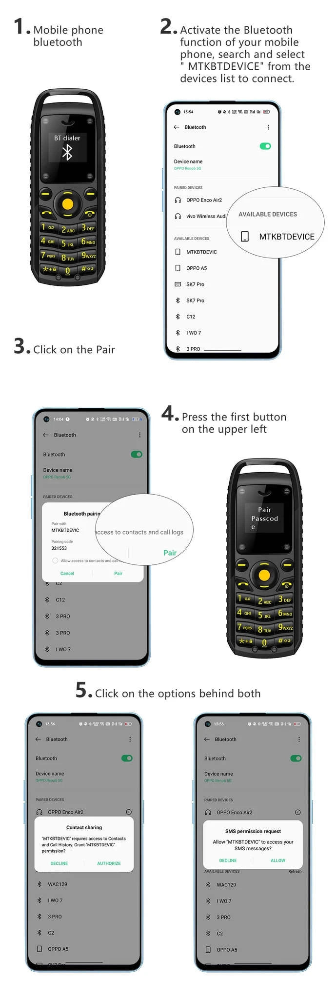SERVO B25 Mini Mobile Phone-green
