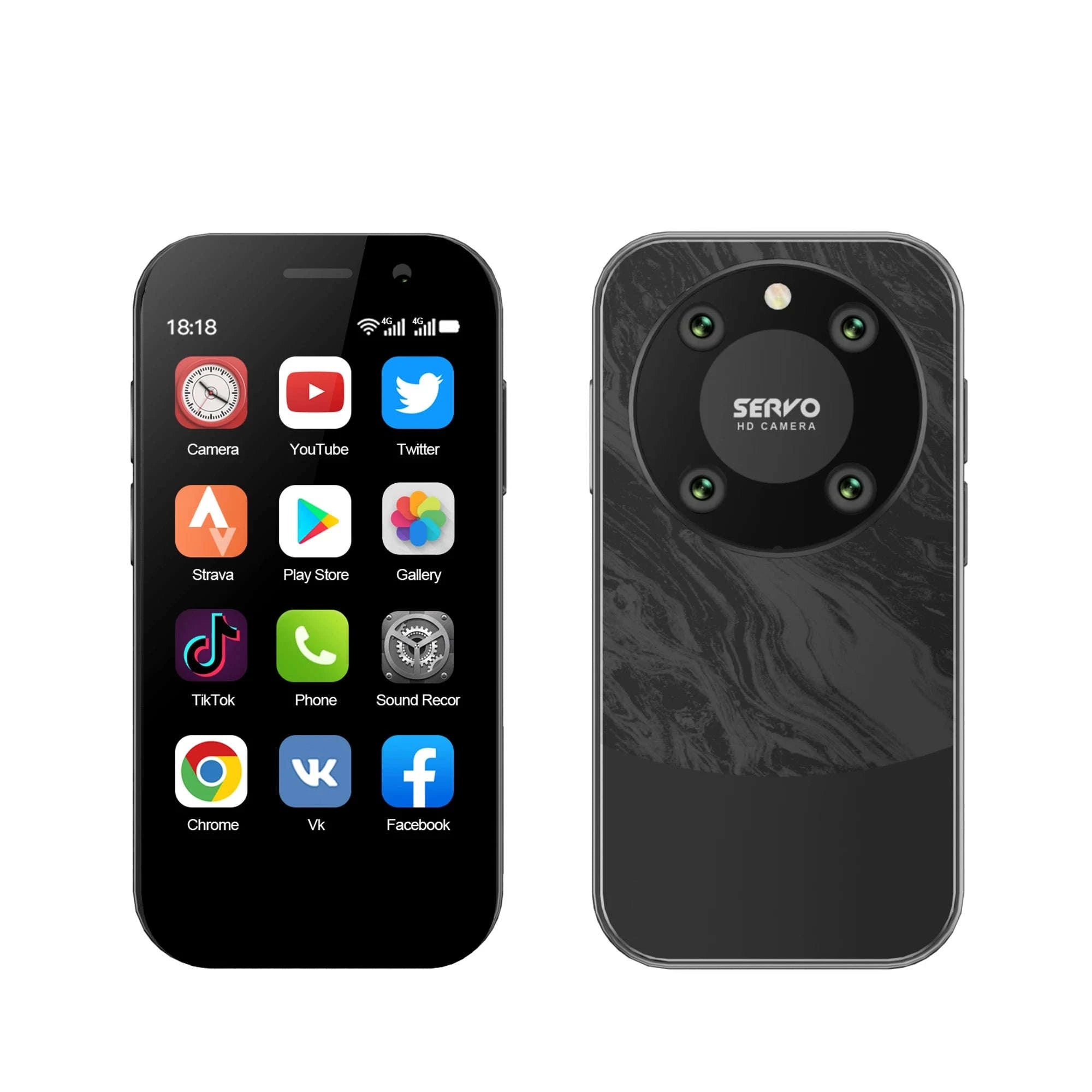 SERVO KING 9000 Mini Smartphone – 3.0 inch HD 4G LTE-black / 4G LTE Cellular / 2 G|16g