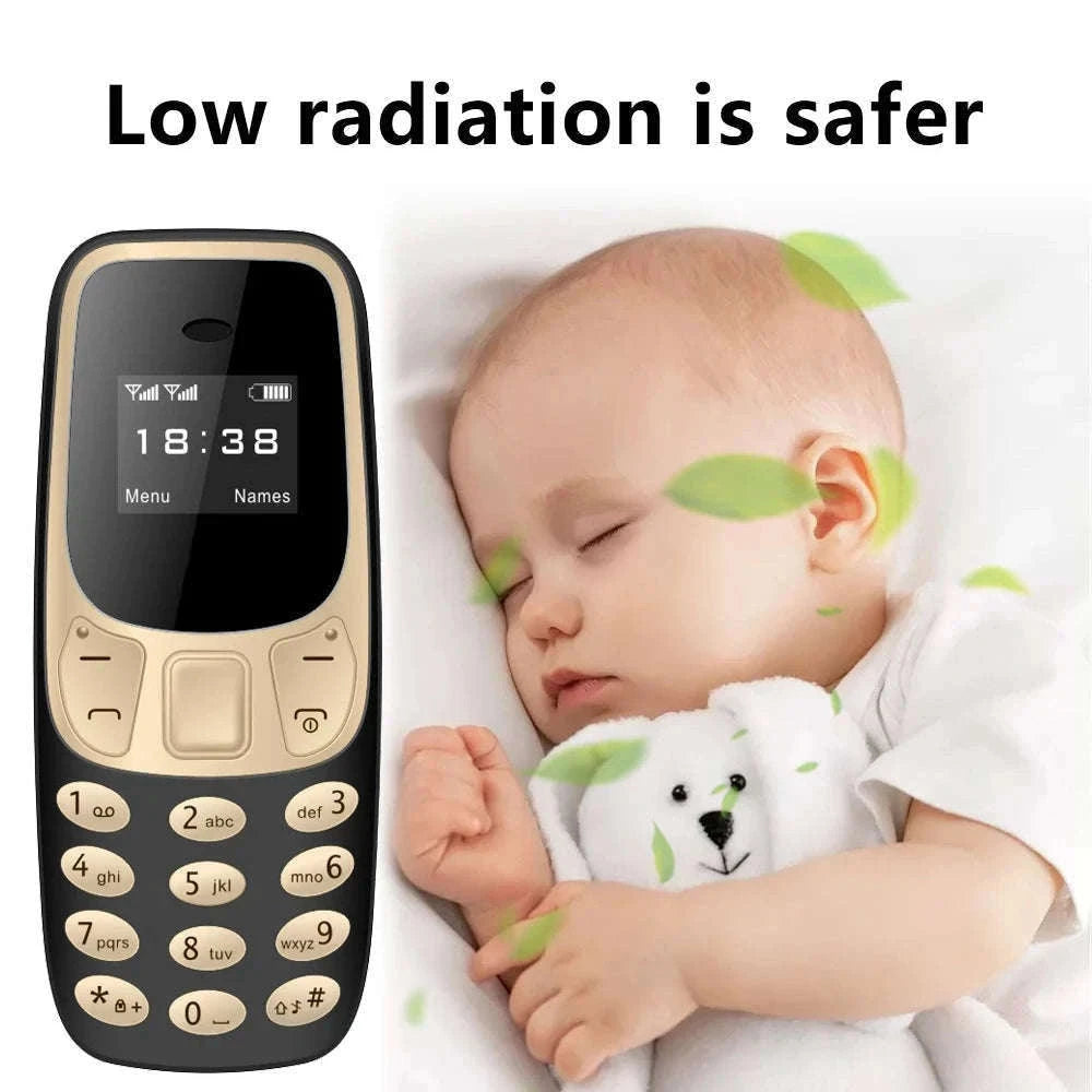 SERVO Mini GSM Phone with Bluetooth Dialing & Call Recording-Q3308 Blue