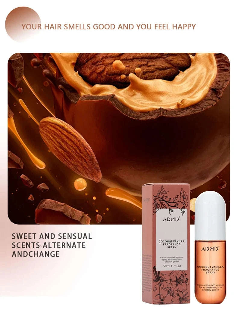 Set of 2 Coconut Perfume Sprays for Hair & Body-50 ml Each