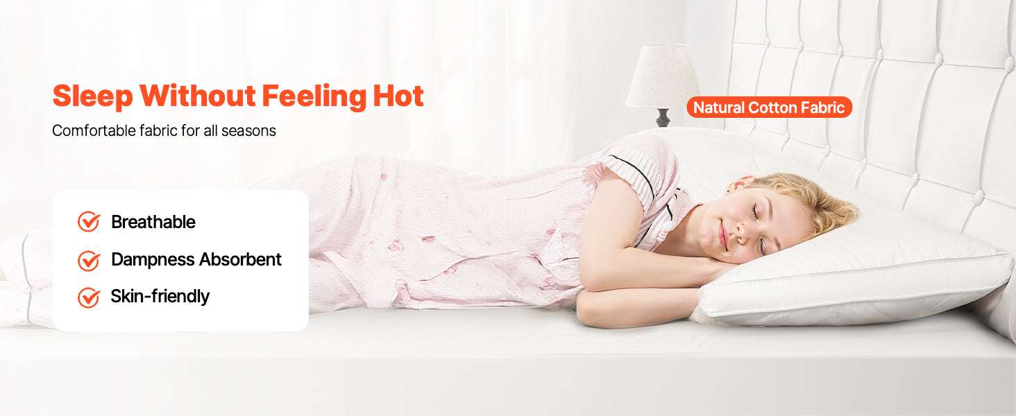 Set of 2 Goose Down Bed Pillows – Fluffy Neck Support for Deep Sleep-King / Poland