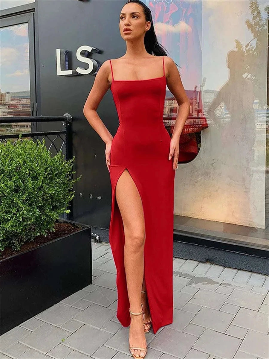 Sexy Bodycon Summer Dress-red / L