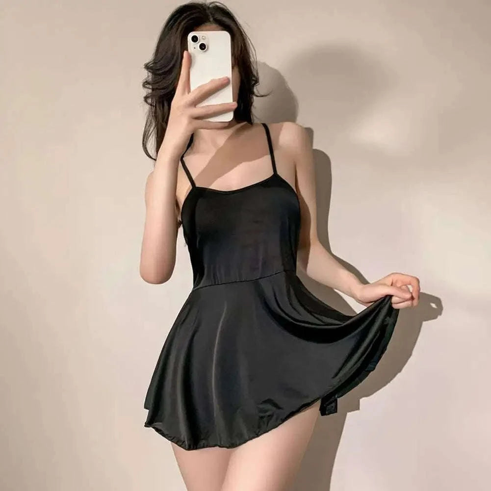 Sexy Pleated Micro Mini Dress with Ruffled Backless Design-B / CN