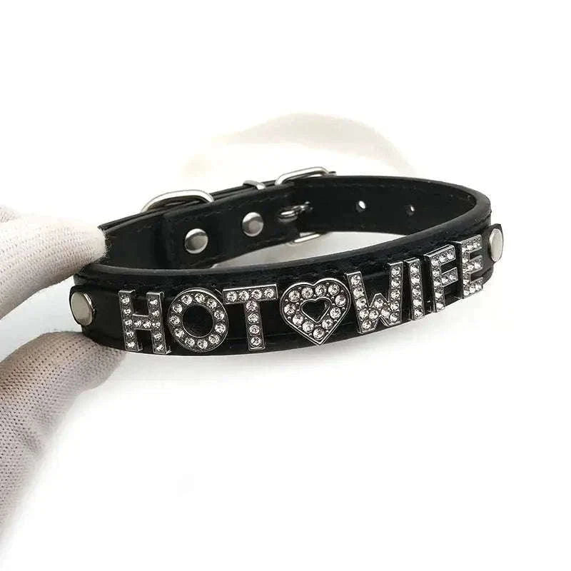 Sexy Rhinestone Letter Choker with Custom Sparkle-Small (27cm-35cm) / GOOD GIRL