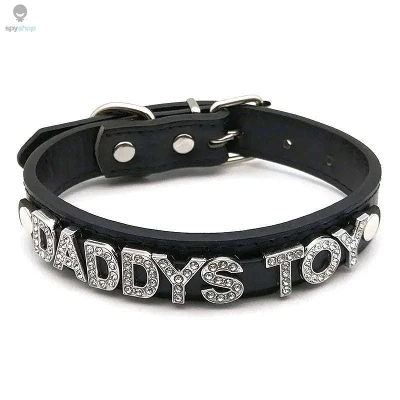 Sexy Rhinestone Letter Choker with Custom Sparkle-Small (27cm-35cm) / GOOD GIRL