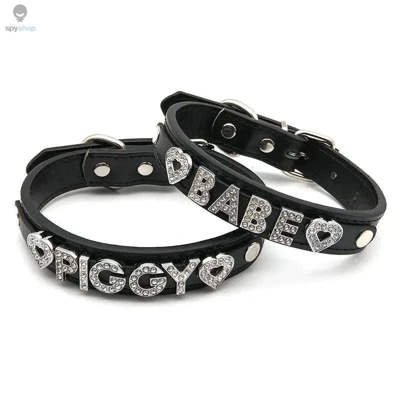 Sexy Rhinestone Letter Choker with Custom Sparkle-Small (27cm-35cm) / GOOD GIRL