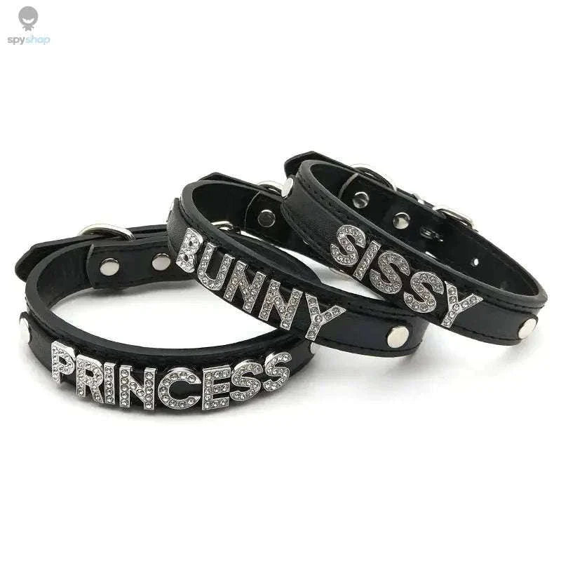 Sexy Rhinestone Letter Choker with Custom Sparkle-Small (27cm-35cm) / GOOD GIRL