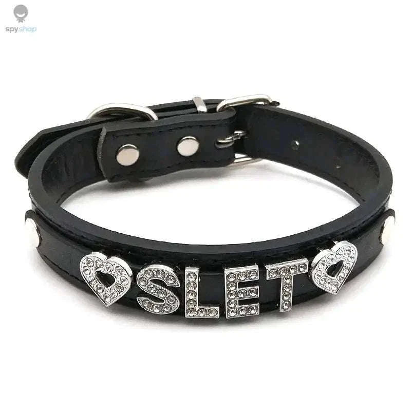 Sexy Rhinestone Letter Choker with Custom Sparkle-Small (27cm-35cm) / GOOD GIRL