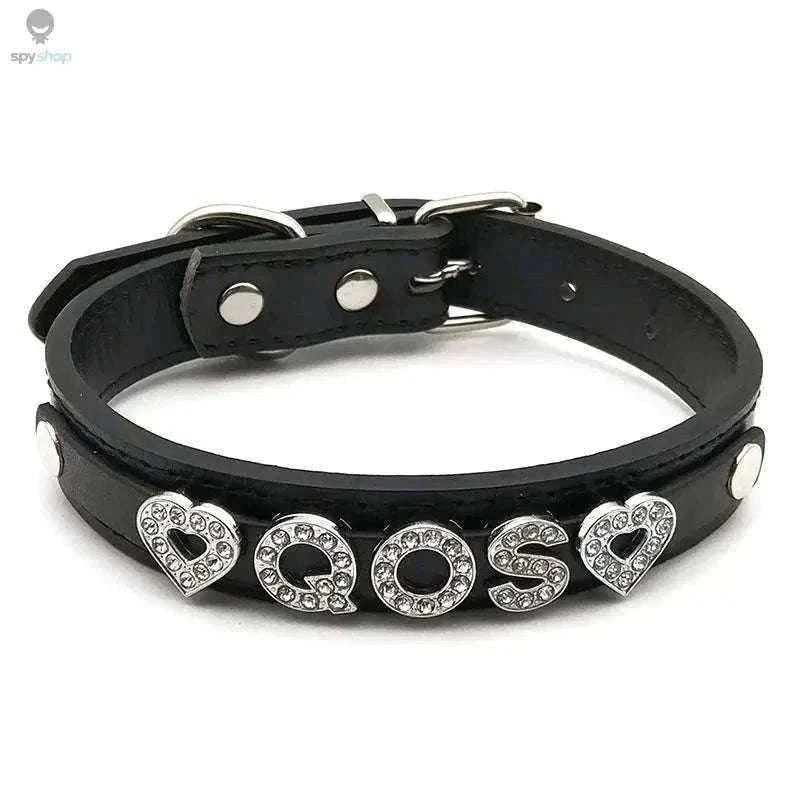 Sexy Rhinestone Letter Choker with Custom Sparkle-Small (27cm-35cm) / GOOD GIRL