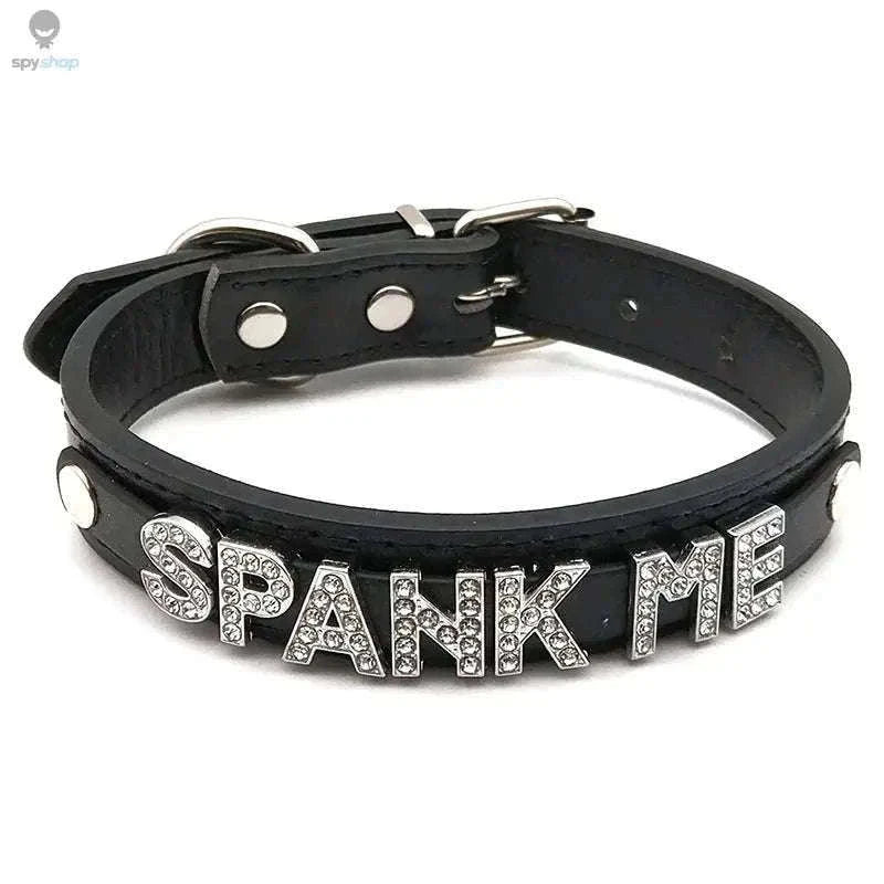 Sexy Rhinestone Letter Choker with Custom Sparkle-Small (27cm-35cm) / GOOD GIRL