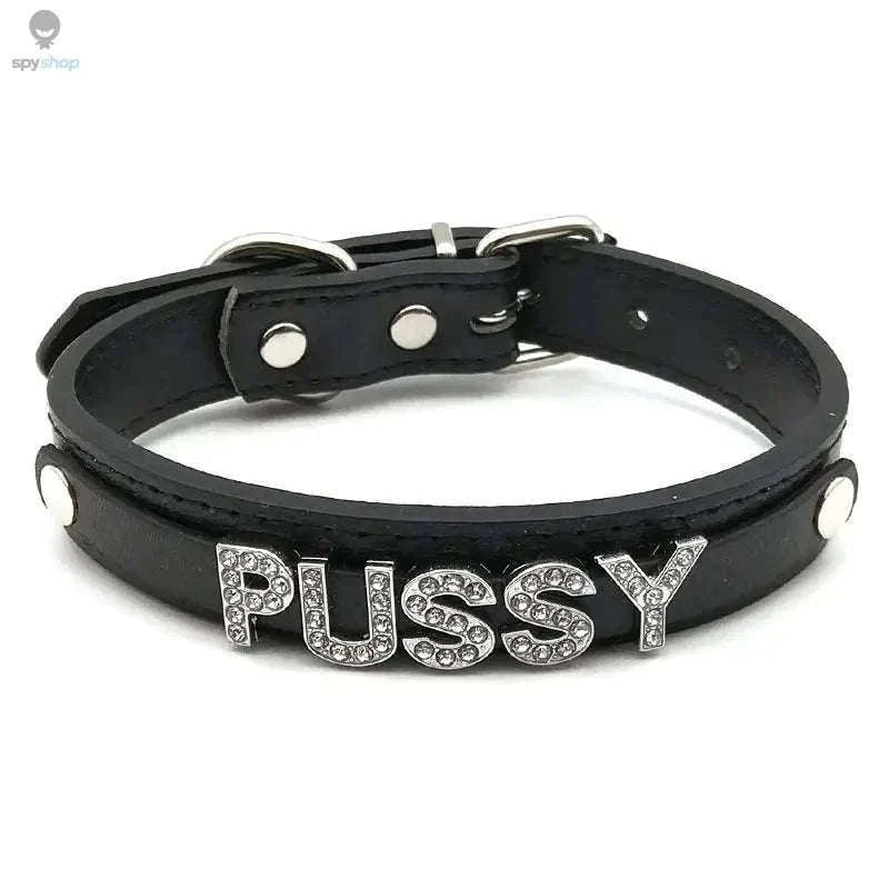 Sexy Rhinestone Letter Choker with Custom Sparkle-Small (27cm-35cm) / GOOD GIRL