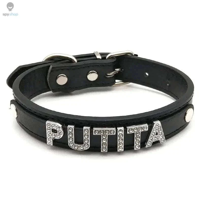 Sexy Rhinestone Letter Choker with Custom Sparkle-Small (27cm-35cm) / GOOD GIRL