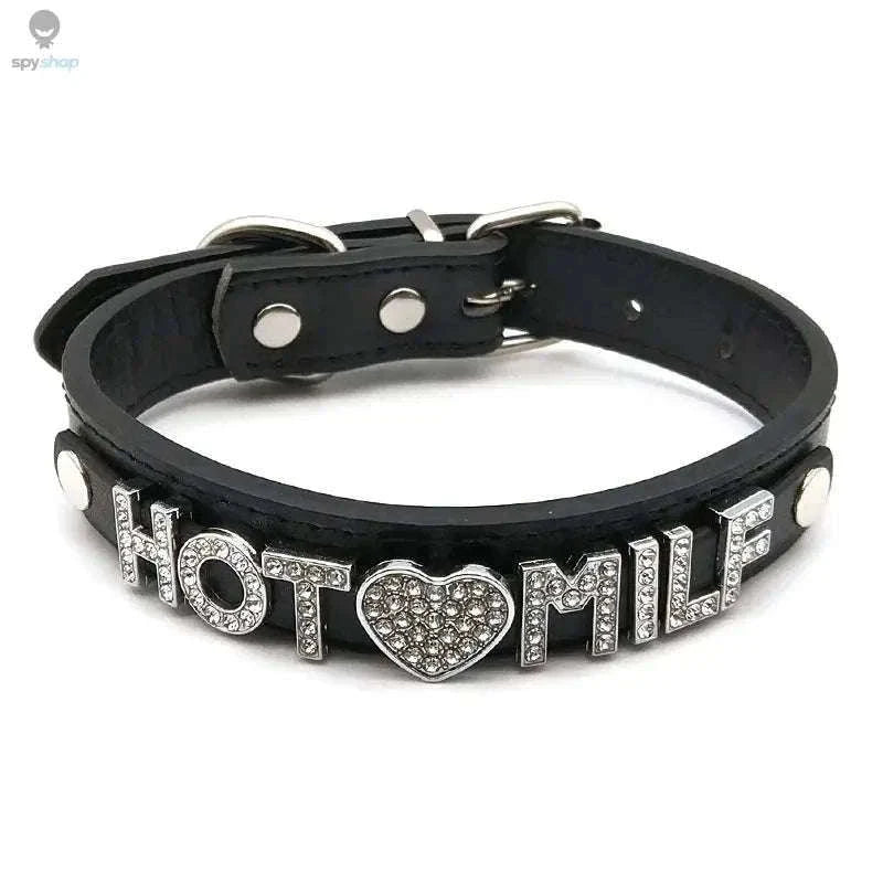 Sexy Rhinestone Letter Choker with Custom Sparkle-Small (27cm-35cm) / GOOD GIRL