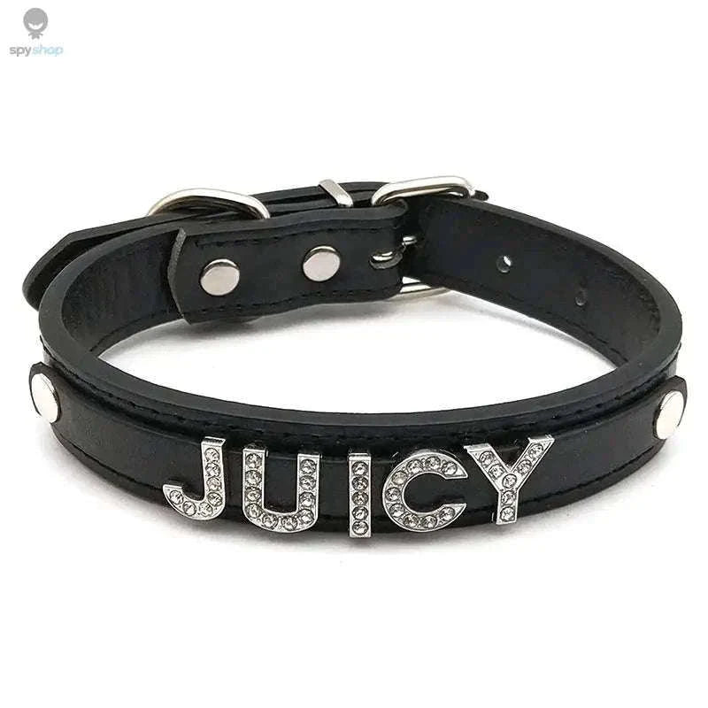 Sexy Rhinestone Letter Choker with Custom Sparkle-Small (27cm-35cm) / GOOD GIRL