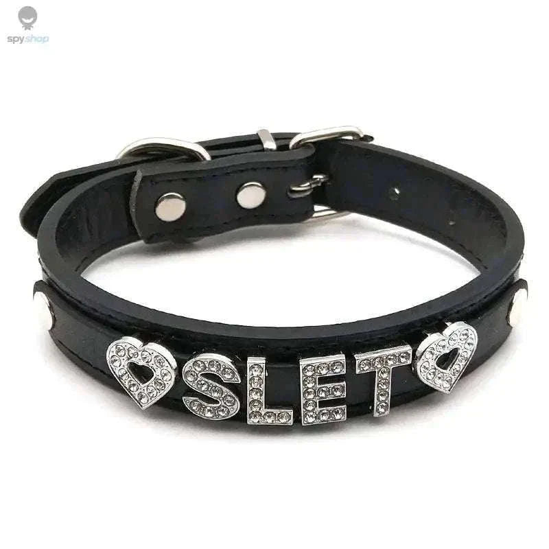 Sexy Rhinestone Letter Choker with Custom Sparkle-Small (27cm-35cm) / GOOD GIRL