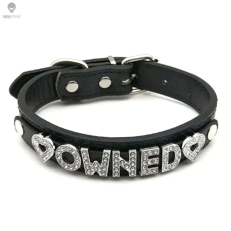 Sexy Rhinestone Letter Choker with Custom Sparkle-Small (27cm-35cm) / GOOD GIRL