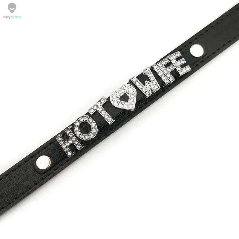 Sexy Rhinestone Letter Choker with Custom Sparkle-Small (27cm-35cm) / GOOD GIRL