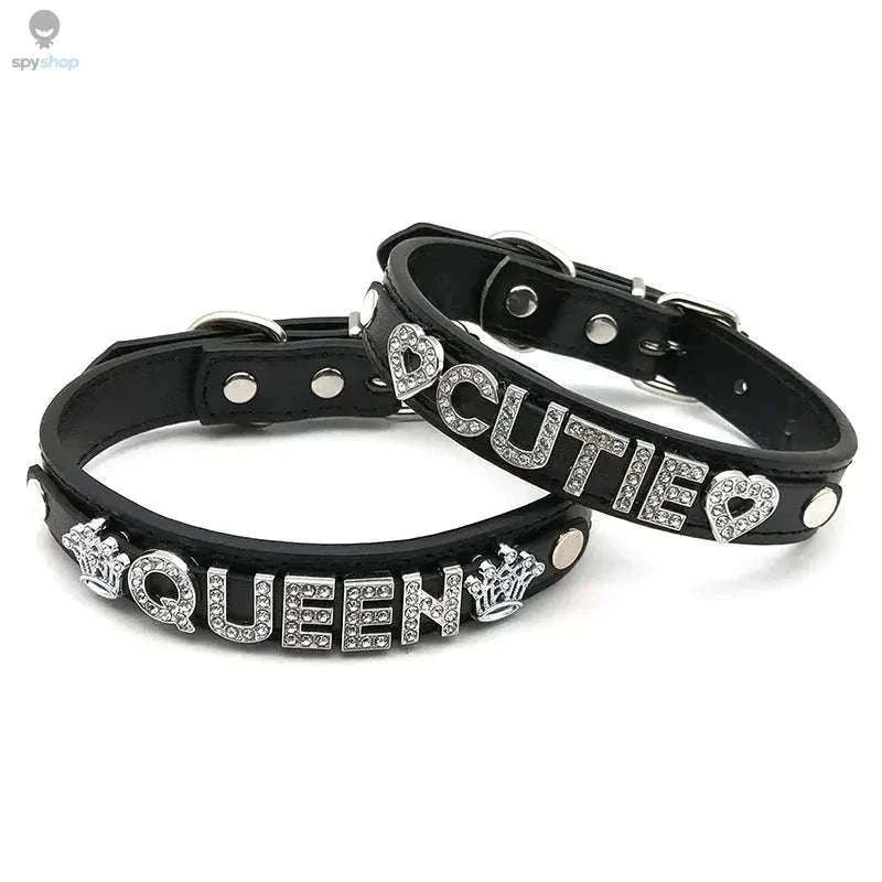 Sexy Rhinestone Letter Choker with Custom Sparkle-Small (27cm-35cm) / GOOD GIRL