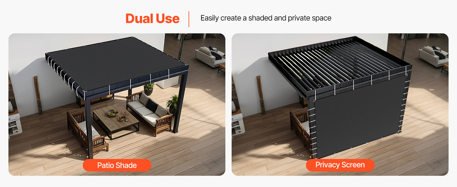 90% Solskærm HDPE Pergola Dække til Terrasse Have