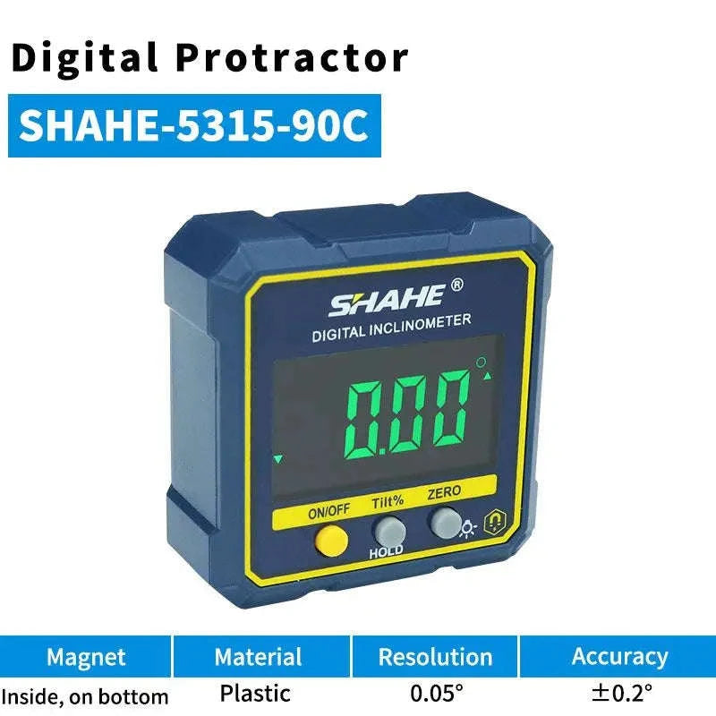 SHANHR Digital Level Box and Angle Finder (Magnetic Base & LCD Display) for Woodworking and Accurate Table/Miter Saw-SHAHE-5315-90C / United States