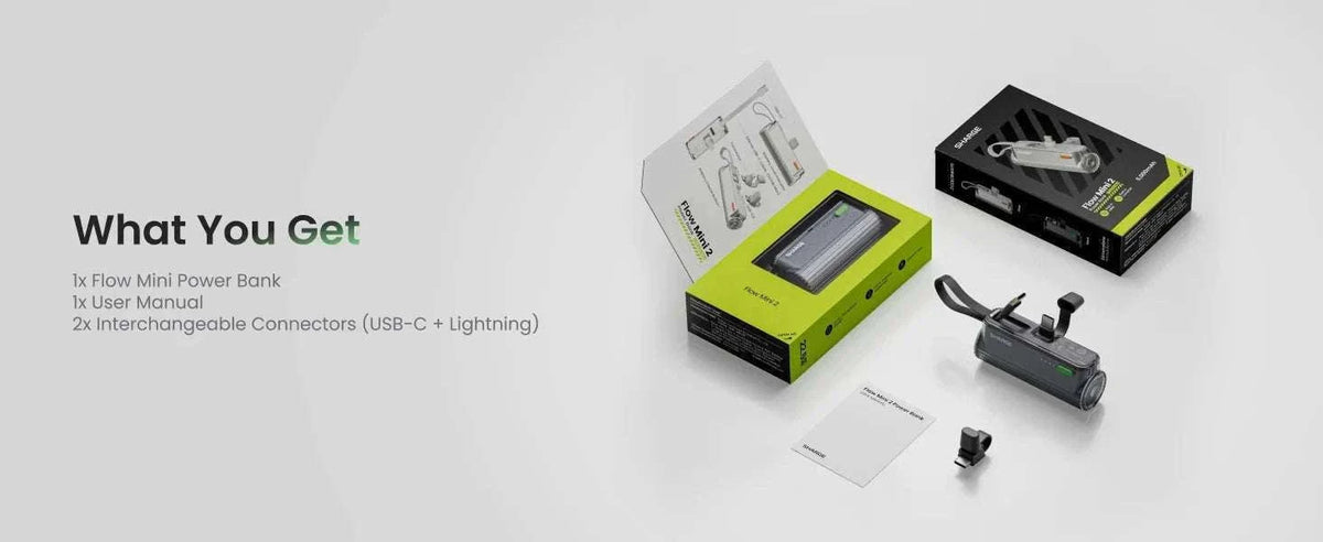 SHARGE Flow Mini 2 5000mAh Fast Charging Power Bank-Black