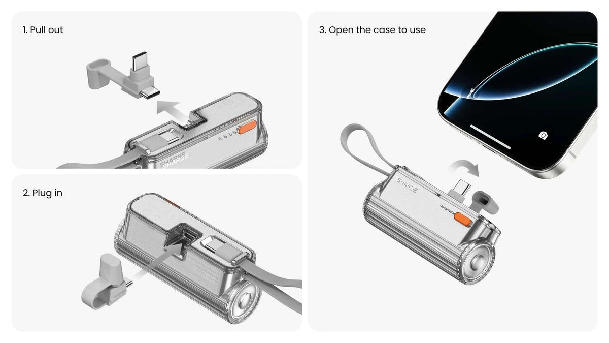 SHARGE Flow Mini 2 5000mAh Fast Charging Power Bank-Black