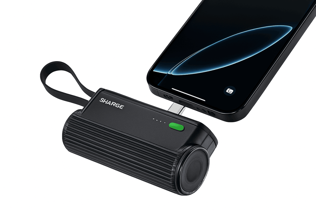 SHARGE Flow Mini 2 5000mAh Fast Charging Power Bank-Black