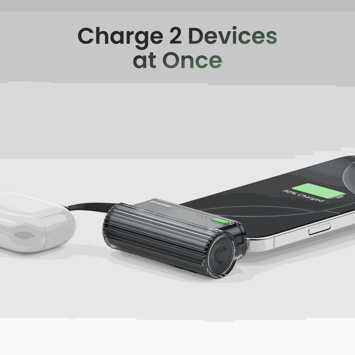 SHARGE Flow Mini 2 Portable Charger 5000mAh Fast Charging Power Bank-Black