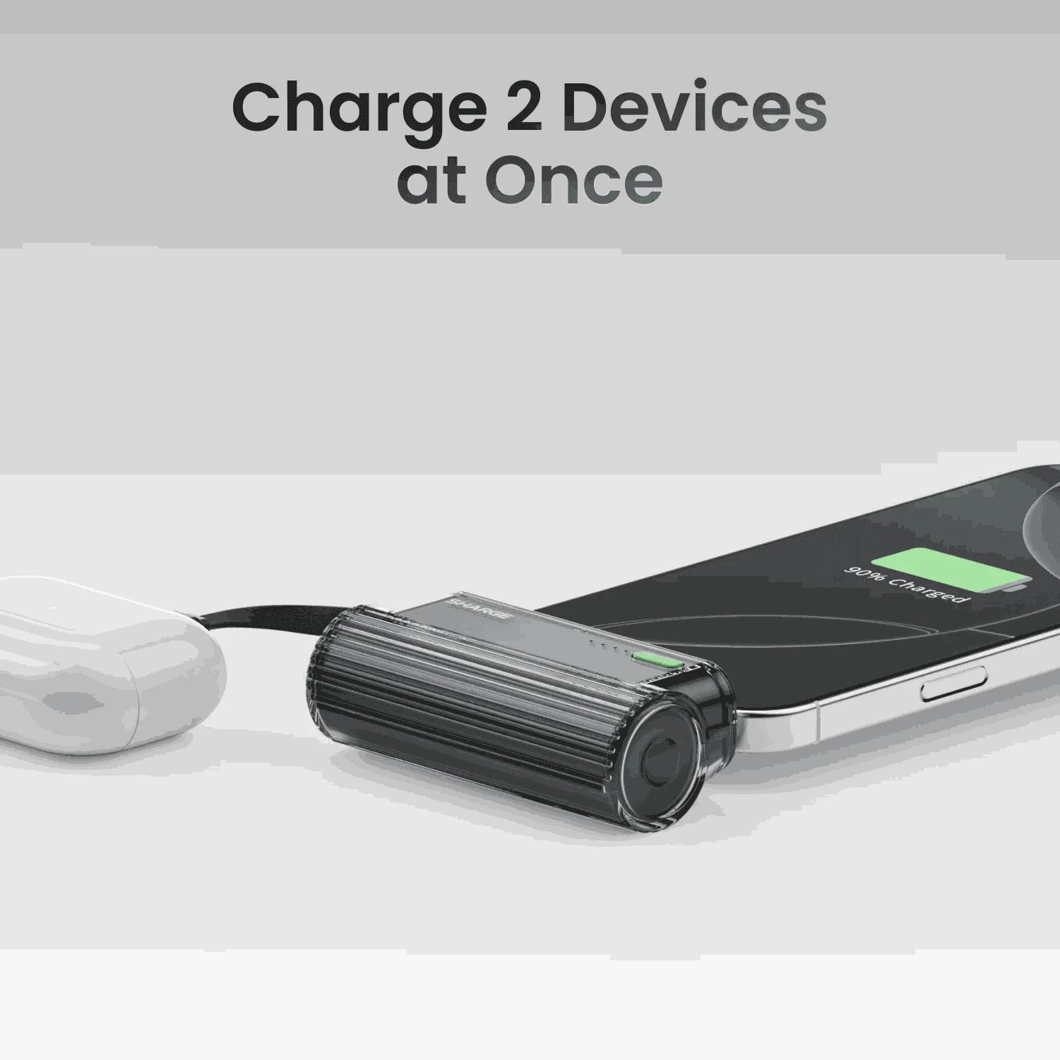 SHARGE Flow Mini 2 Portable Charger 5000mAh Fast Charging Power Bank-Black