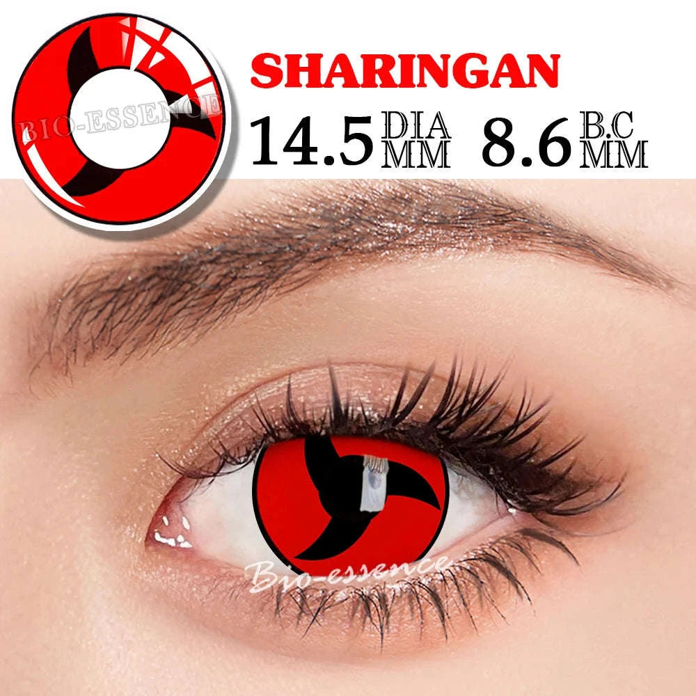 Sharingan Contact Lenses for Cosplay and Anime Style-Uchiha Sasuke / 0