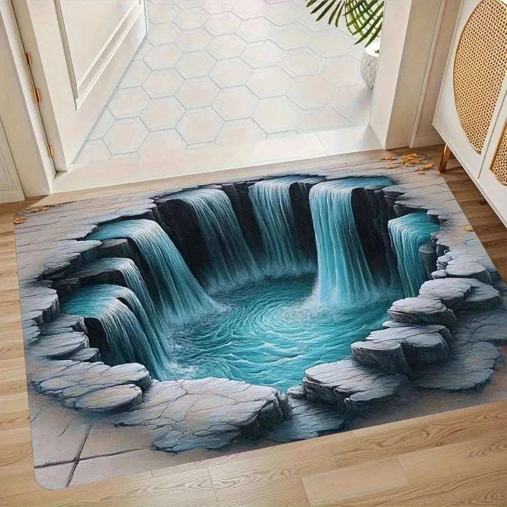 Shark Door Carpet Anti-Slip Ocean-Style Entrance Rug-XSQ-FLR-323 / 40X60CM(1.3X2FT