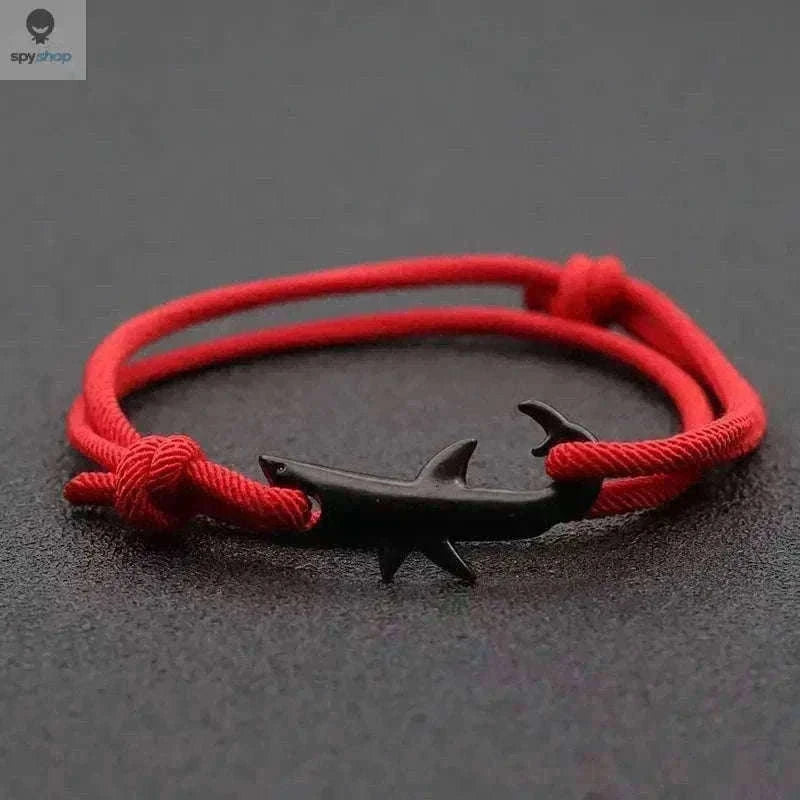 Shark Double Layer Cord Bracelet with Adjustable Coastal Charm-Yellow