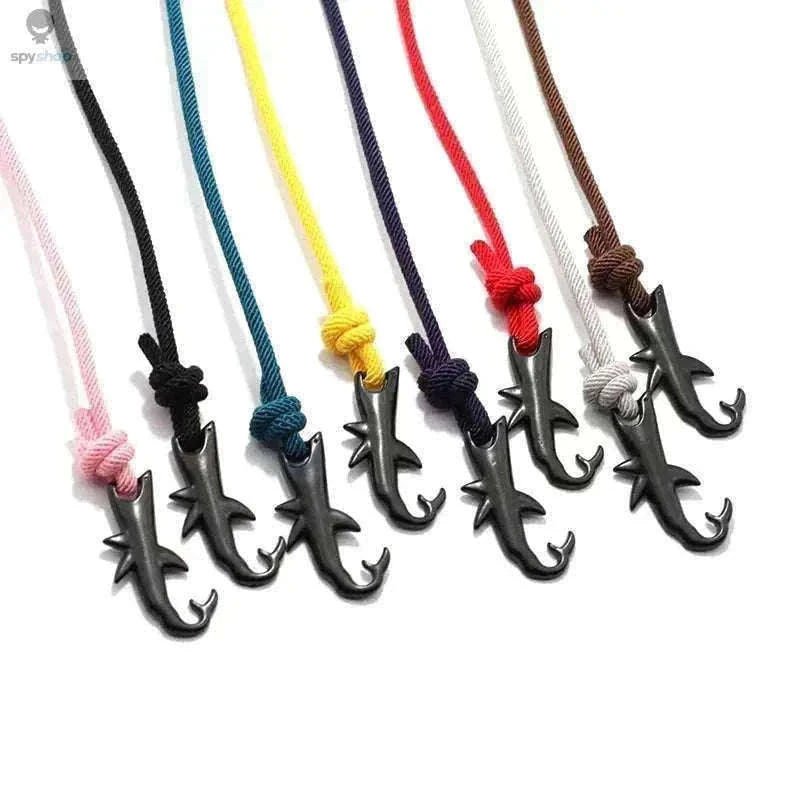 Shark Double Layer Cord Bracelet with Adjustable Coastal Charm-Yellow