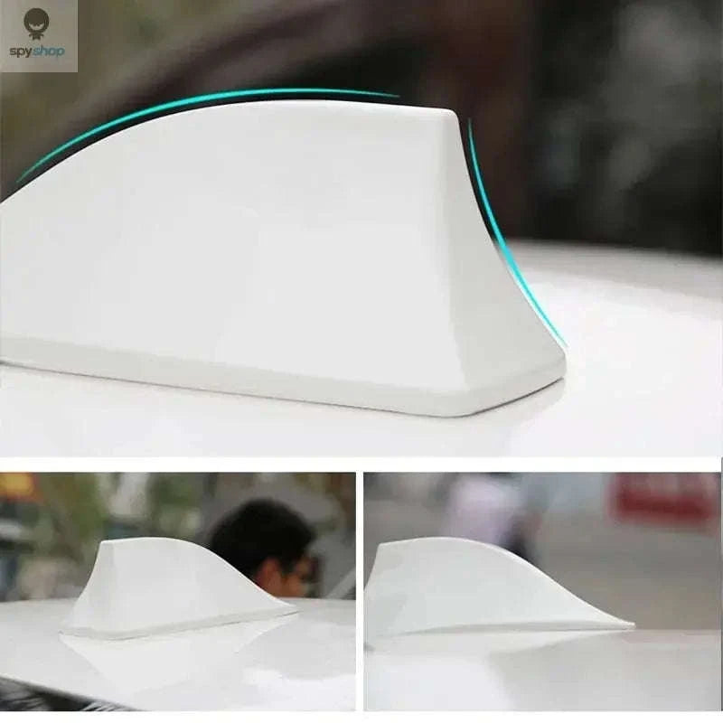 Shark Fin Car Antenna FM/AM Signal Booster-Brown 2pcs