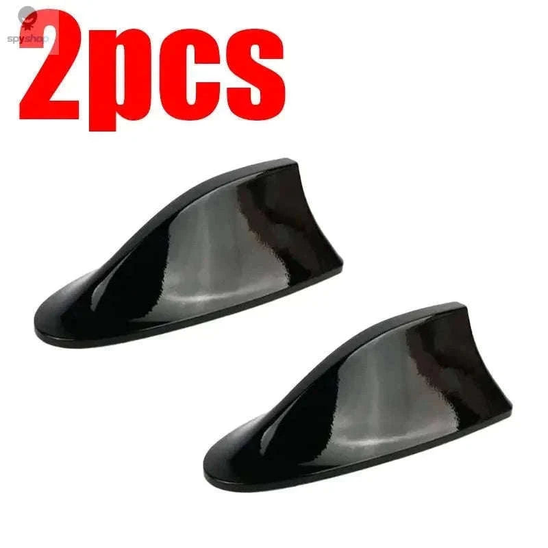 Shark Fin Car Antenna FM/AM Signal Booster Upgrade-Brown 2pcs