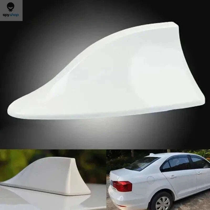 Shark Fin Car Antenna FM/AM Signal Booster Upgrade-Brown 2pcs
