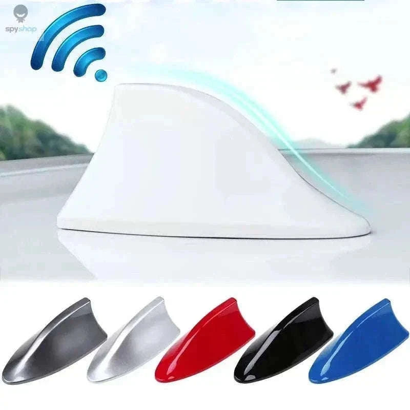 Shark Fin Car Antenna FM/AM Signal Booster Upgrade-Brown 2pcs