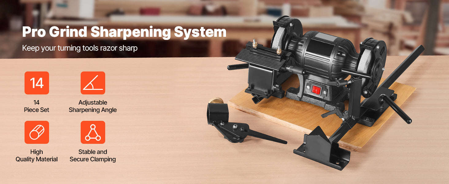 Sharpening System for 6 and 8 Inch Bench Grinders-14pcs / United States