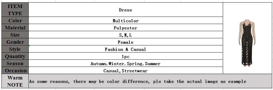 Sheer Mesh Halter Maxi Dress Backless Bodycon Split Summer Dress-WHITE / M