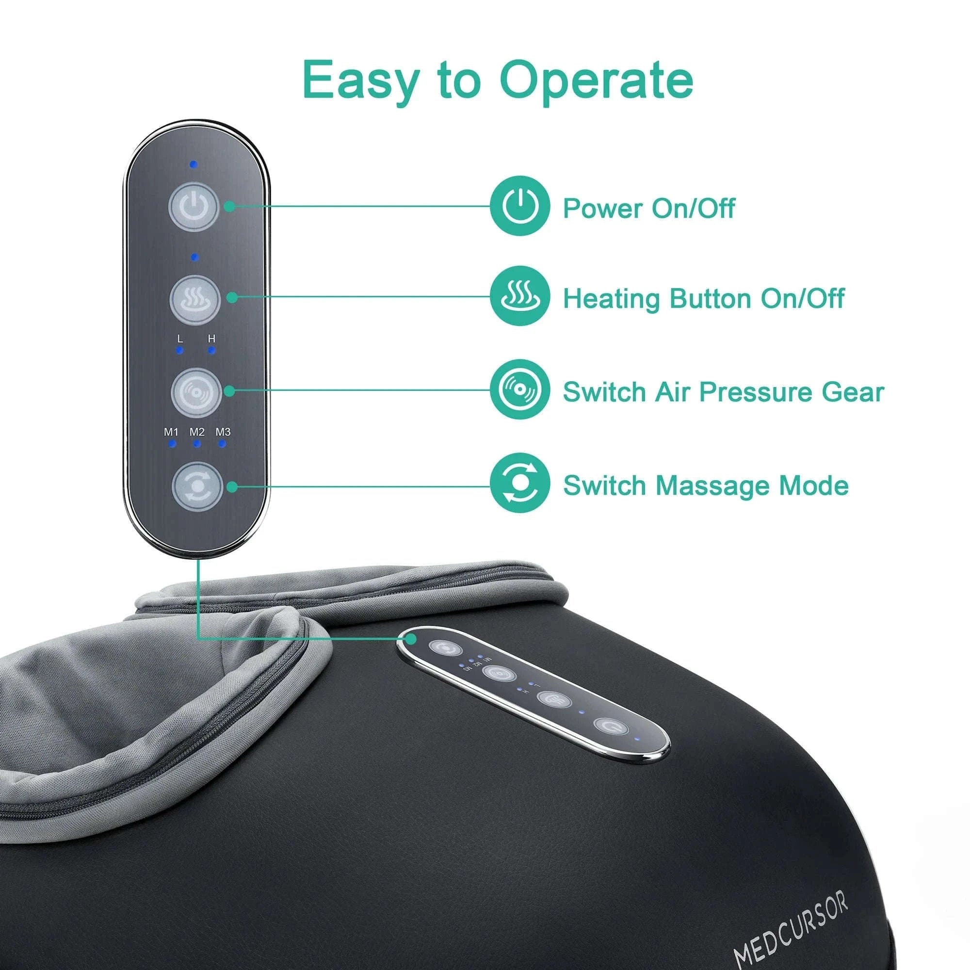 Shiatsu Foot Massager Machine with Heat Roller-black / United States / US Plug