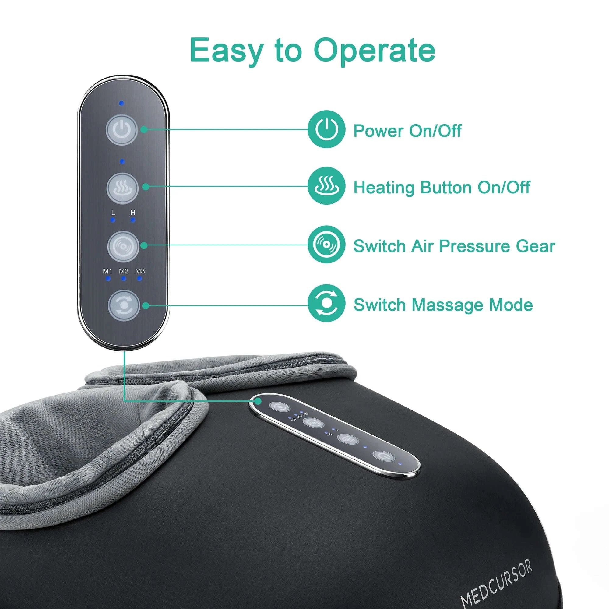 Shiatsu Foot Massager Machine with Heat Roller-black / United States / US Plug