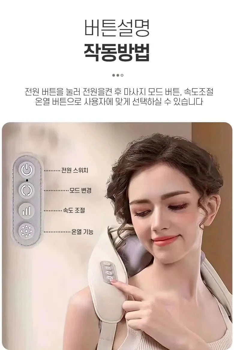 Shiatsu Neck and Shoulder Massager with LED Heat-GEN2-26W-GREY / China Mainland