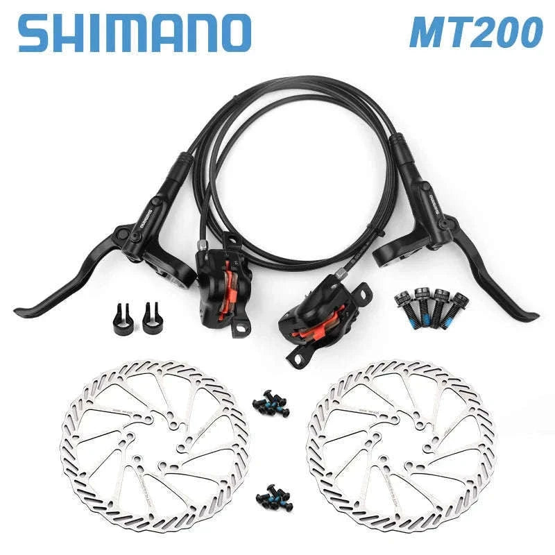 Shimano MT200 Hydraulic Disc Brake Set for Mountain Bikes-MT200 without rotor