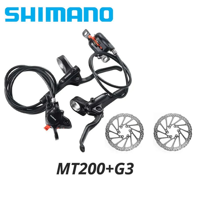 Shimano MT200 Hydraulic Disc Brake Set for MTB Riders-MT200 with G3 2pcs
