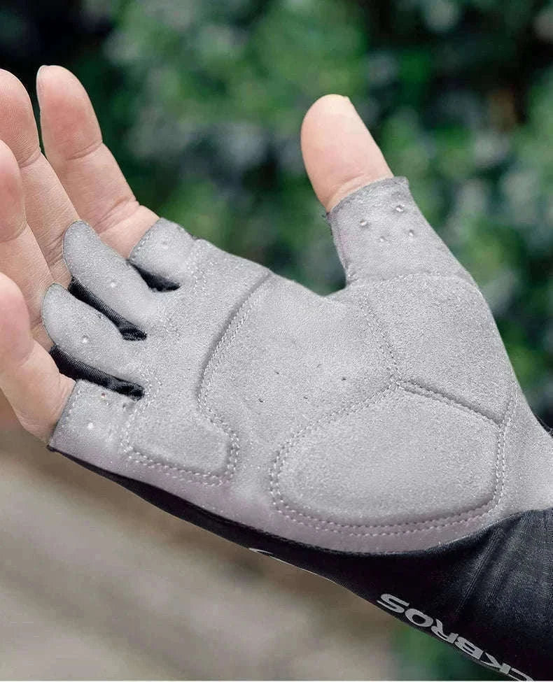 Shock-Absorbing Half Finger Cycling Gloves Breathable Grip-16220004-G / XL