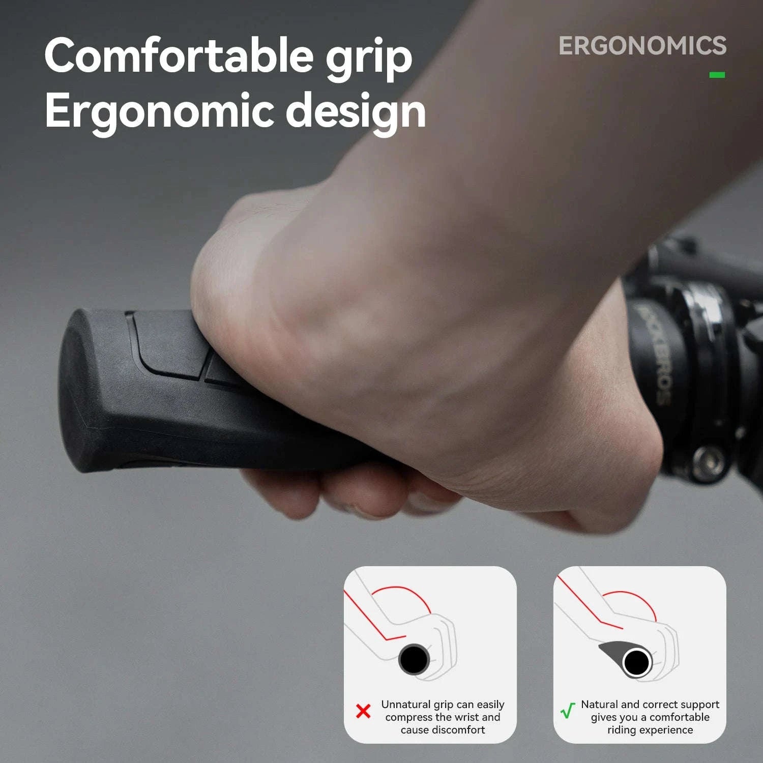 Shockproof Anti-Slip Bicycle Grips 13cm Comfortable Handlebar Cover-G326PL