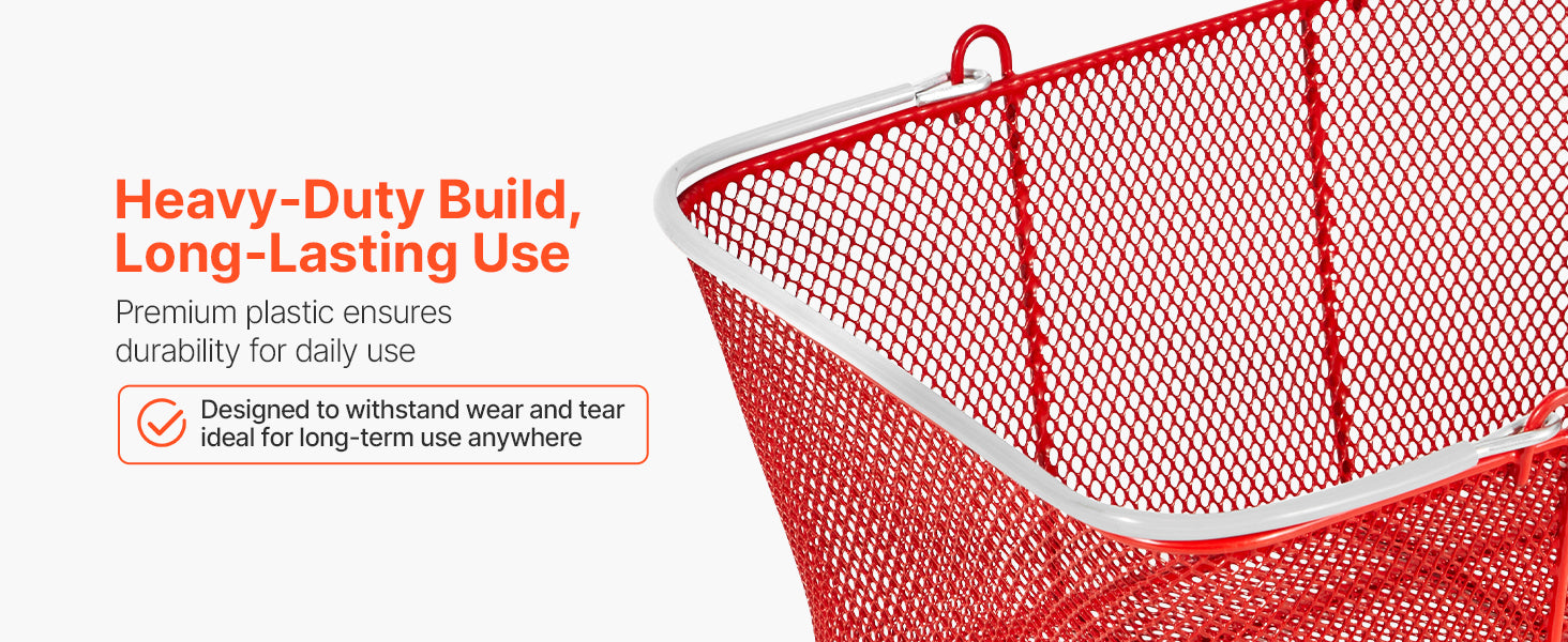 12 Pack 22L Stackable Metal Shopping Baskets with Handles