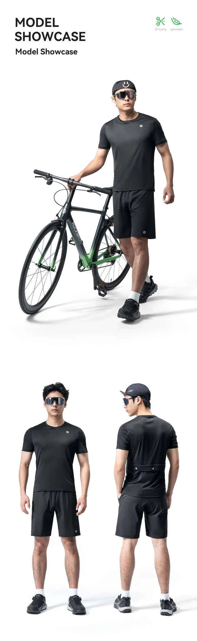 Short Sleeve Cycling Jersey Breathable Quick-Dry MTB Shirt with Pockets-RK2025-Y / Asian 3XL(EUR 2XL)