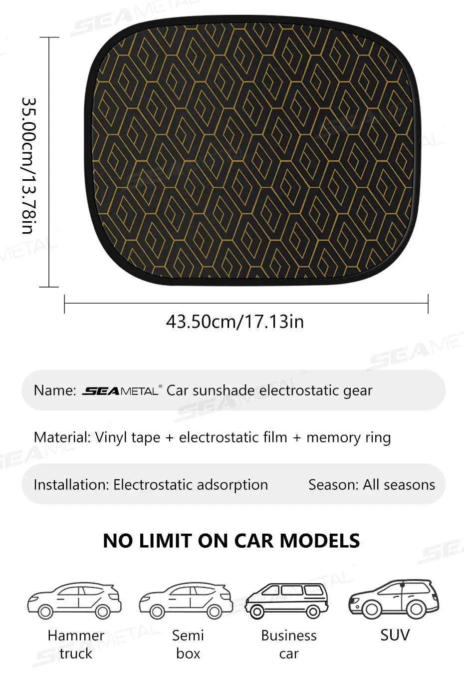 Side Window Sun Shade for Car-Front-Rear 4pcs